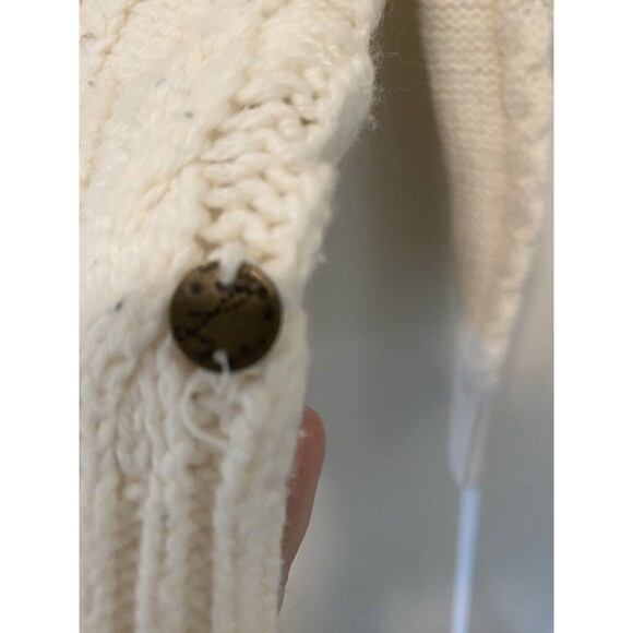 LOGG Label of Graded Goods Sweater H&M Chunky Cable Knit Off White Ivory Size Sm - Picture 4 of 6